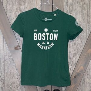 Adidas Green 2019 Boston Marathon Tee